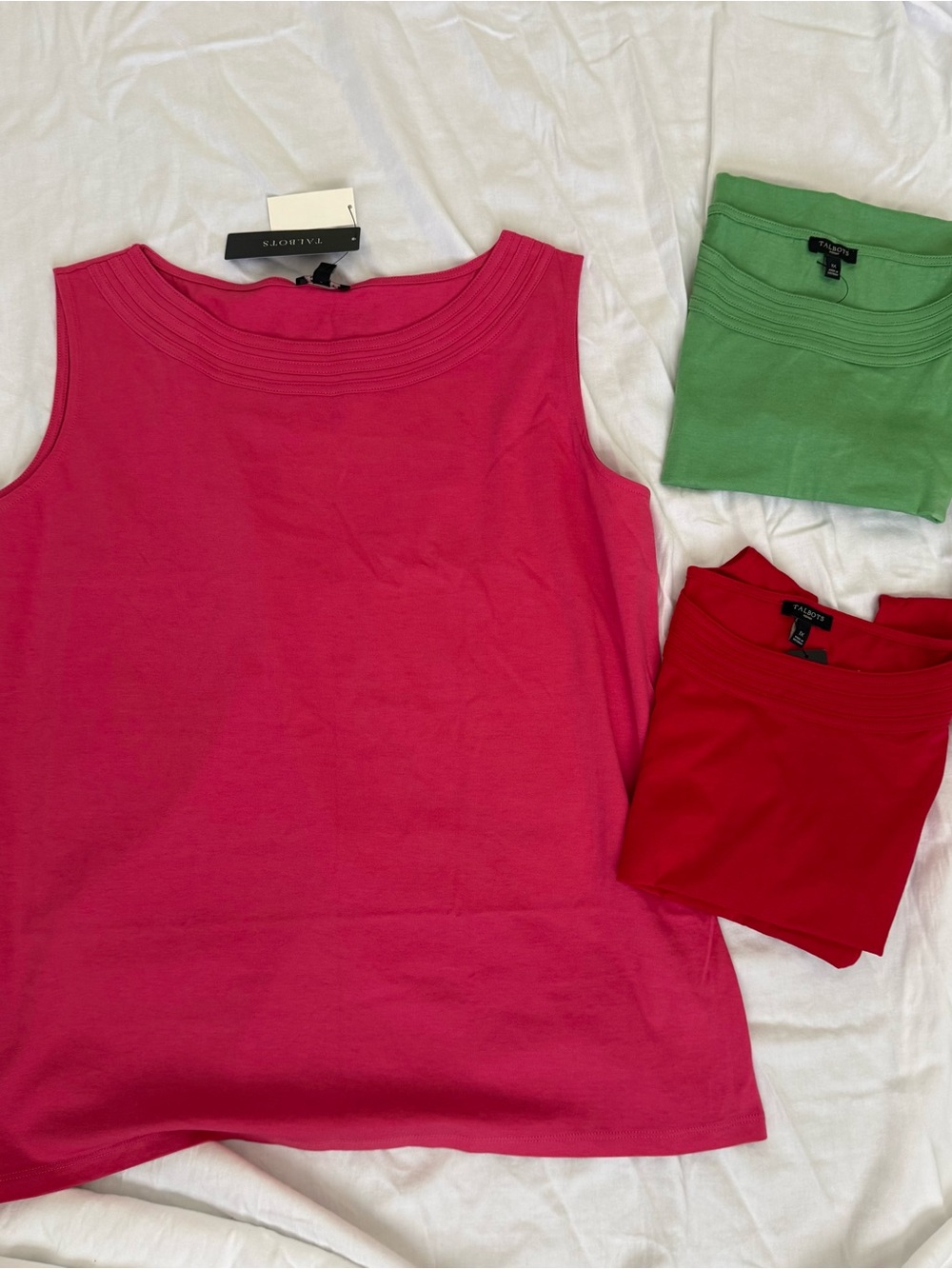 Talbots ribbed neck cotton tanks NWT tops NWT 1X